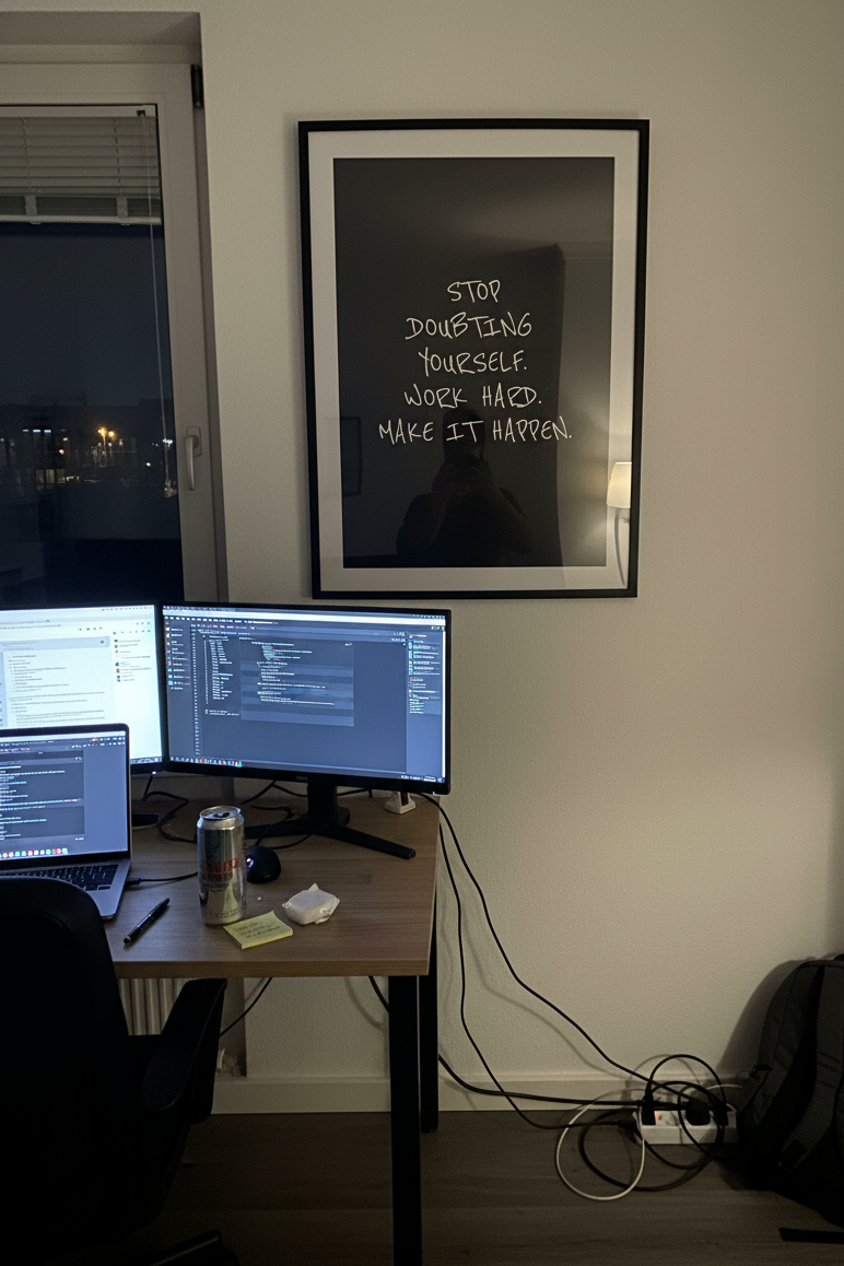 Stop Doubting Yourself. Work Hard. Make It Happen