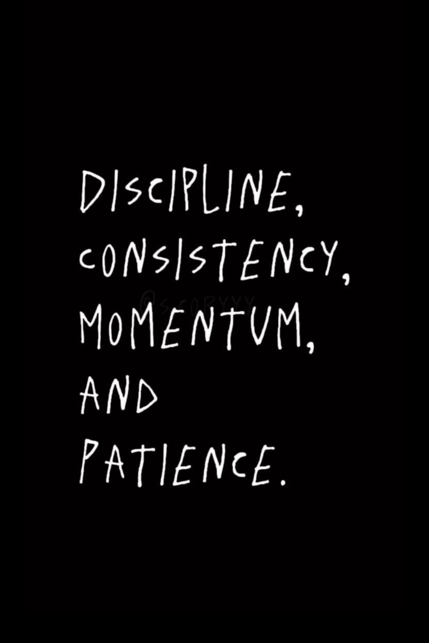 Discipline, Consistency, Momentum, and Patience